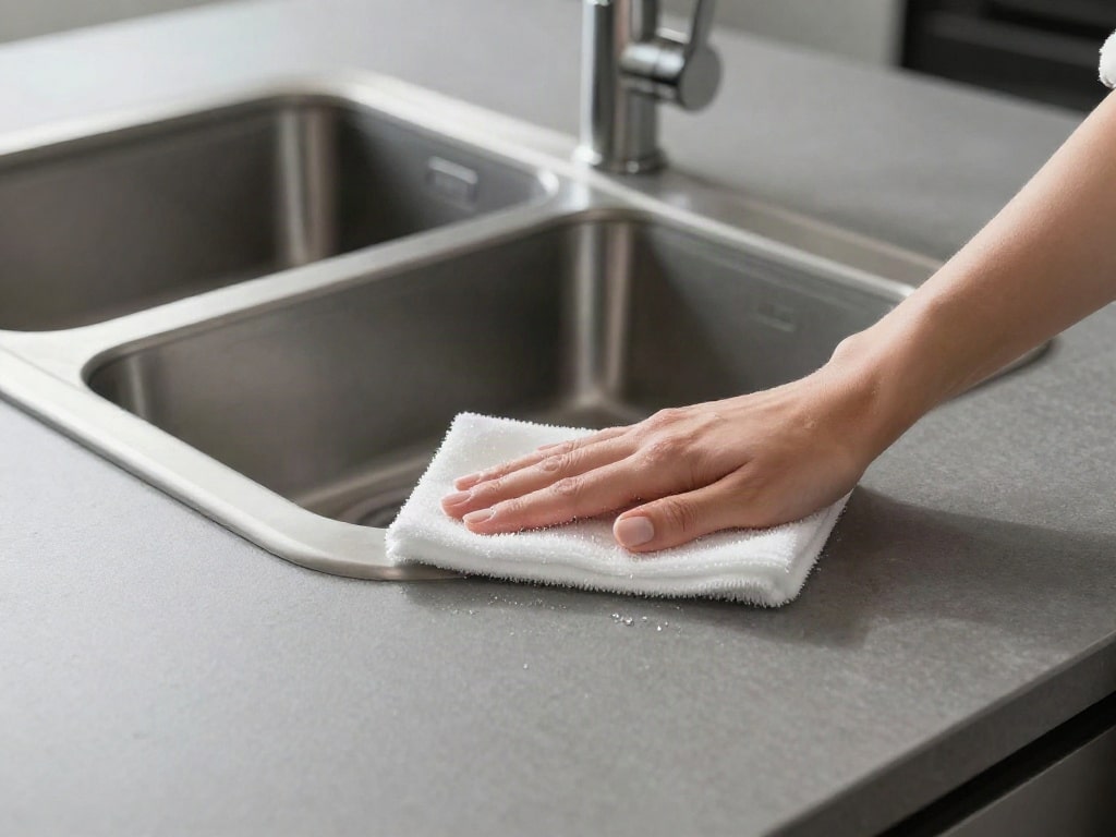 Spüle flächenbündig Arbeitsplatte